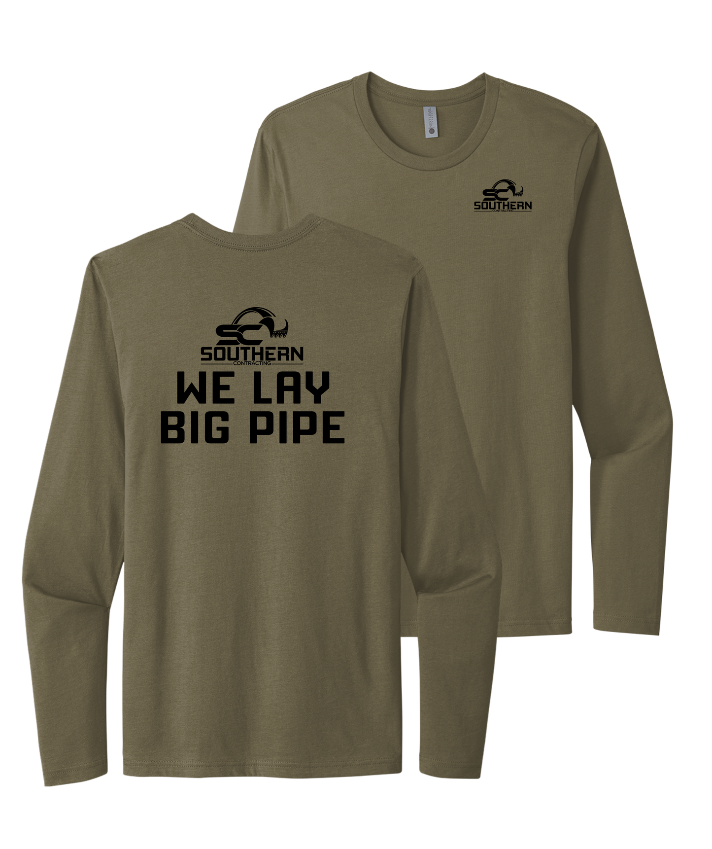 Southern Contracting Long Sleeve "We Lay Big Pipe" Tee